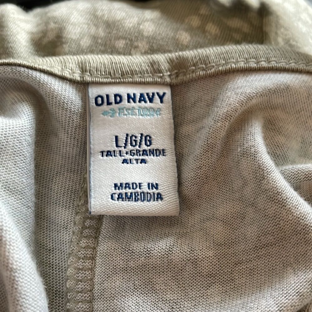 Old Navy Tank Top Dress Size L/Tall Gray White Maxi - Picture 11 of 12